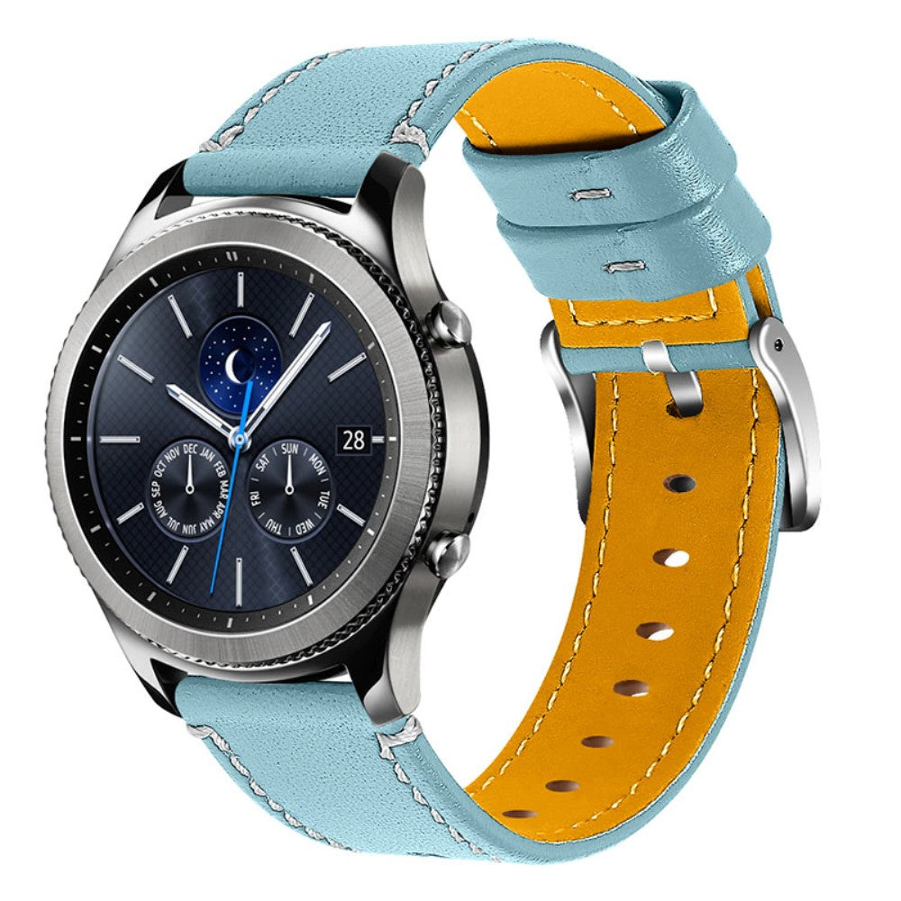 Samsung Gear S3 Frontier / S3 top layer cowhide leather watch strap - Blue