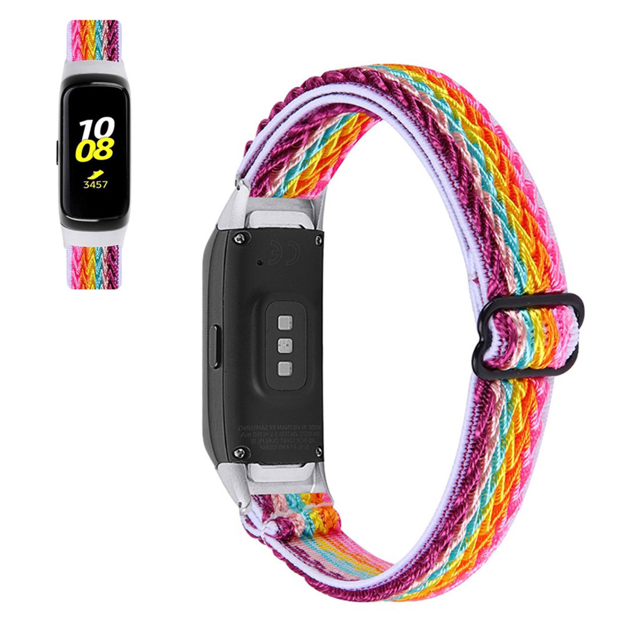 Samsung Galaxy Fit nylon sport watch strap - Rainbow