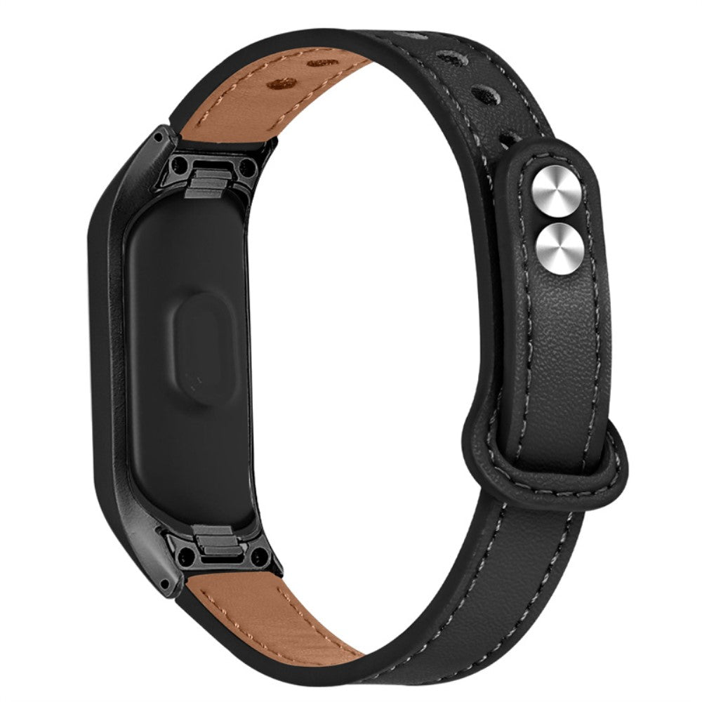 Samsung Galaxy Fit cowhide leather watch strap - Black