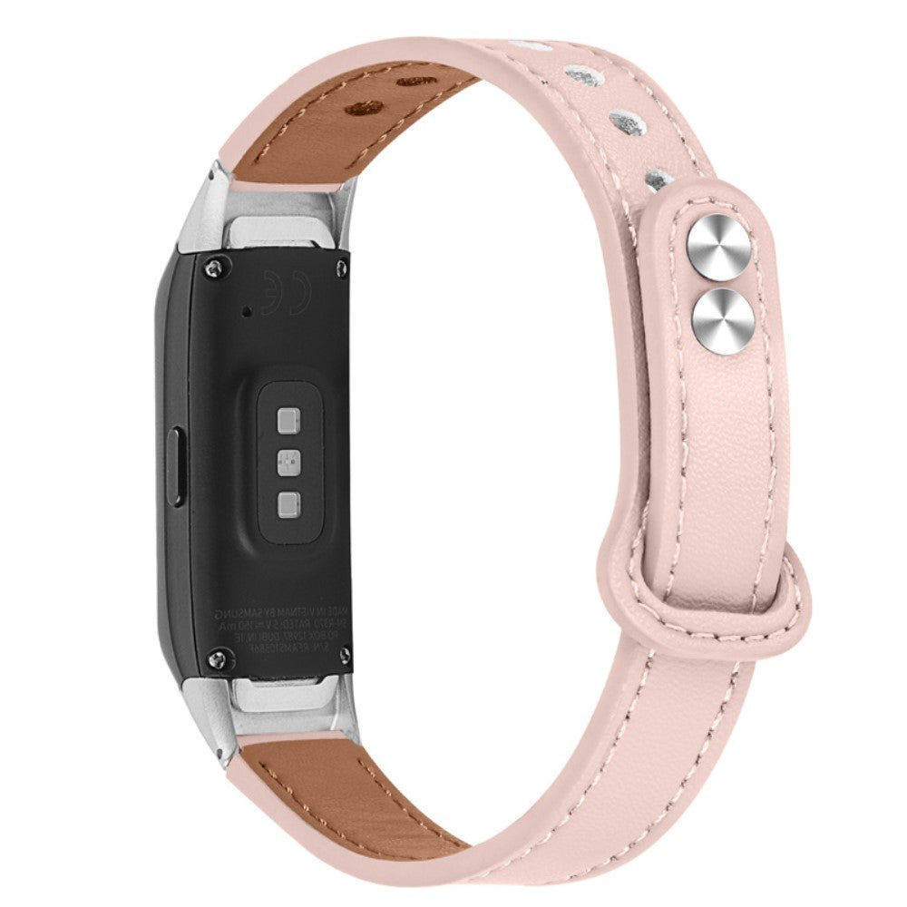 Samsung Galaxy Fit cowhide genuine leather watch strap - Light Pink