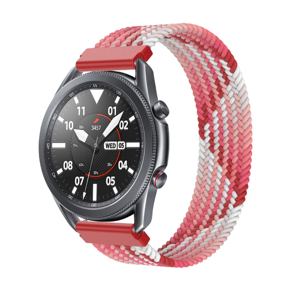 Samsung Galaxy Watch 3 (45mm) elastic nylon watch strap - Strawberry Red Size: XL