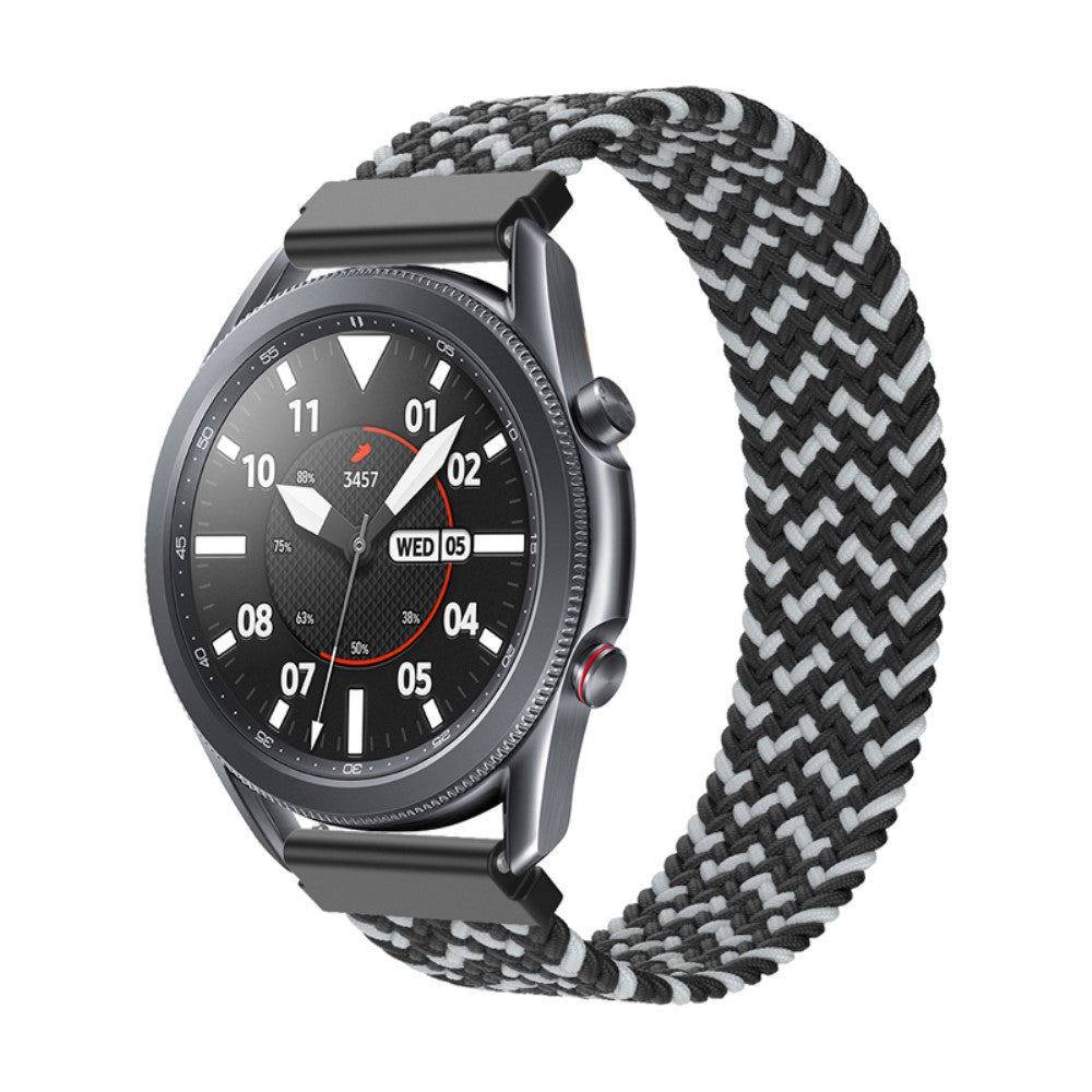 Samsung Galaxy Watch 3 (45mm) elastic nylon watch strap - Black / Camouflage Size: L