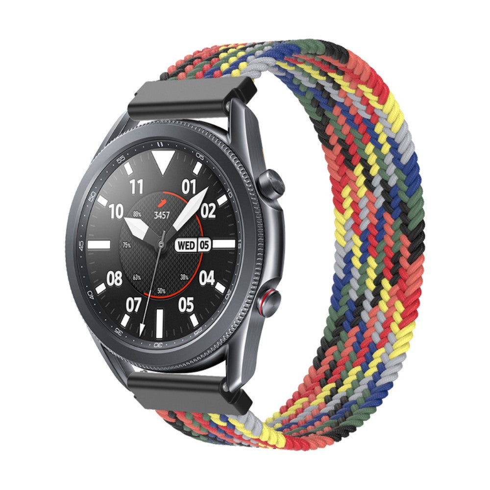 Samsung Galaxy Watch 3 (45mm) elastic nylon watch strap - Colorful Grey Size: M