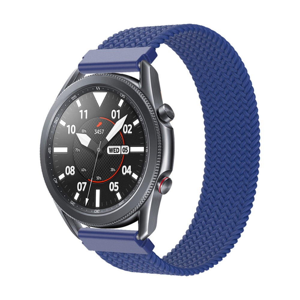 Samsung Galaxy Watch 3 (45mm) elastic nylon watch strap - Sea Blue Size: M