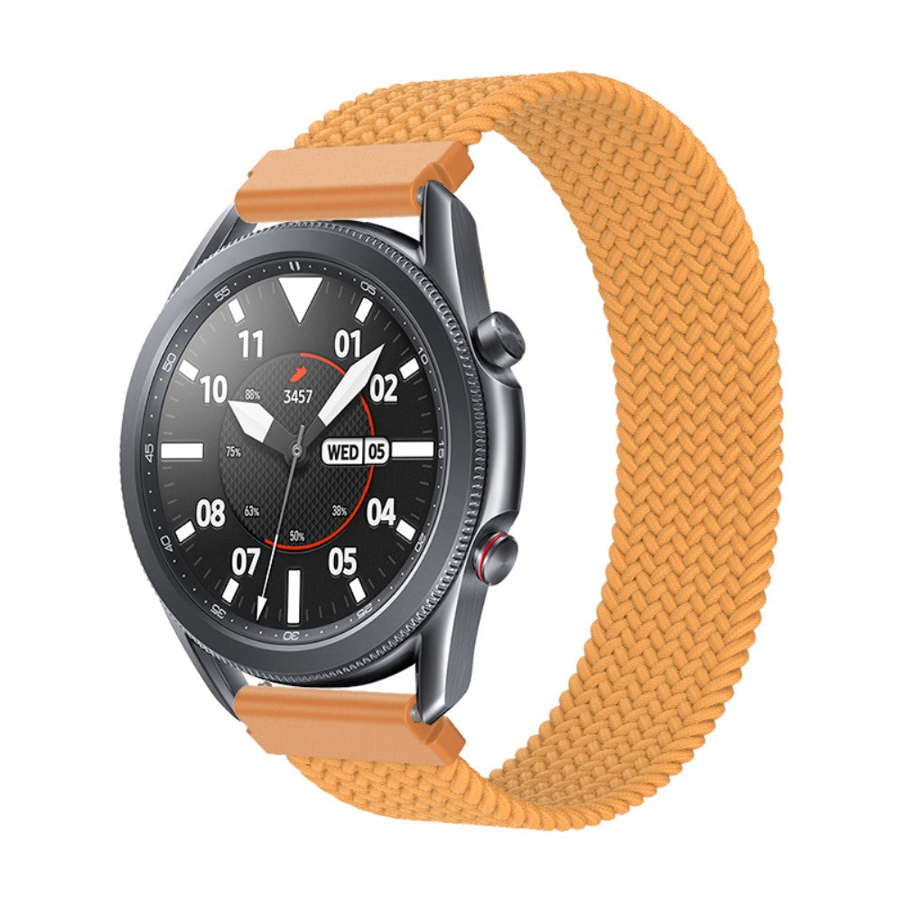 Samsung Galaxy Watch 3 (45mm) elastic nylon watch strap - Millet Yellow Size: S