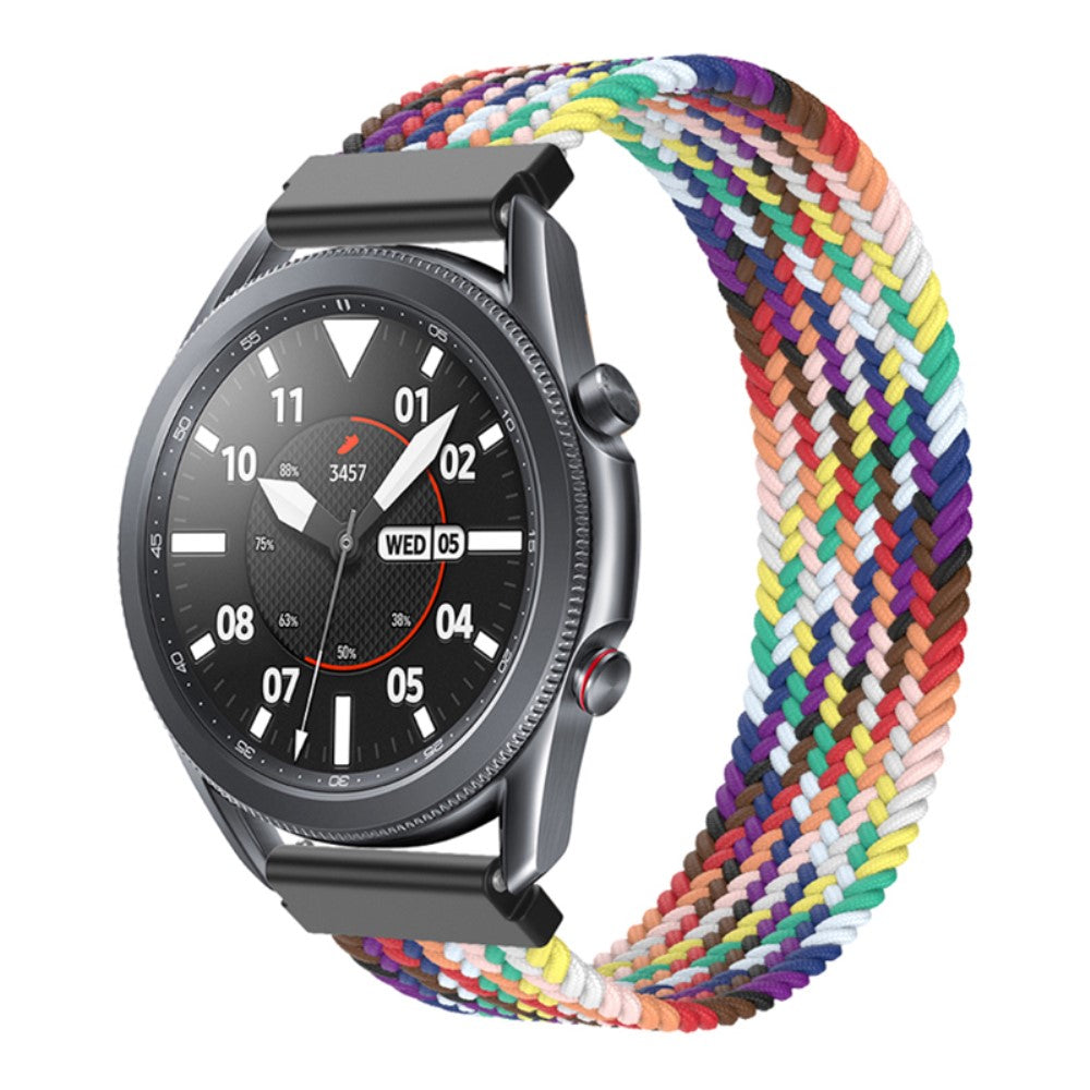 Samsung Galaxy Watch 3 (45mm) elastic nylon watch strap - Rainbow Size: XS