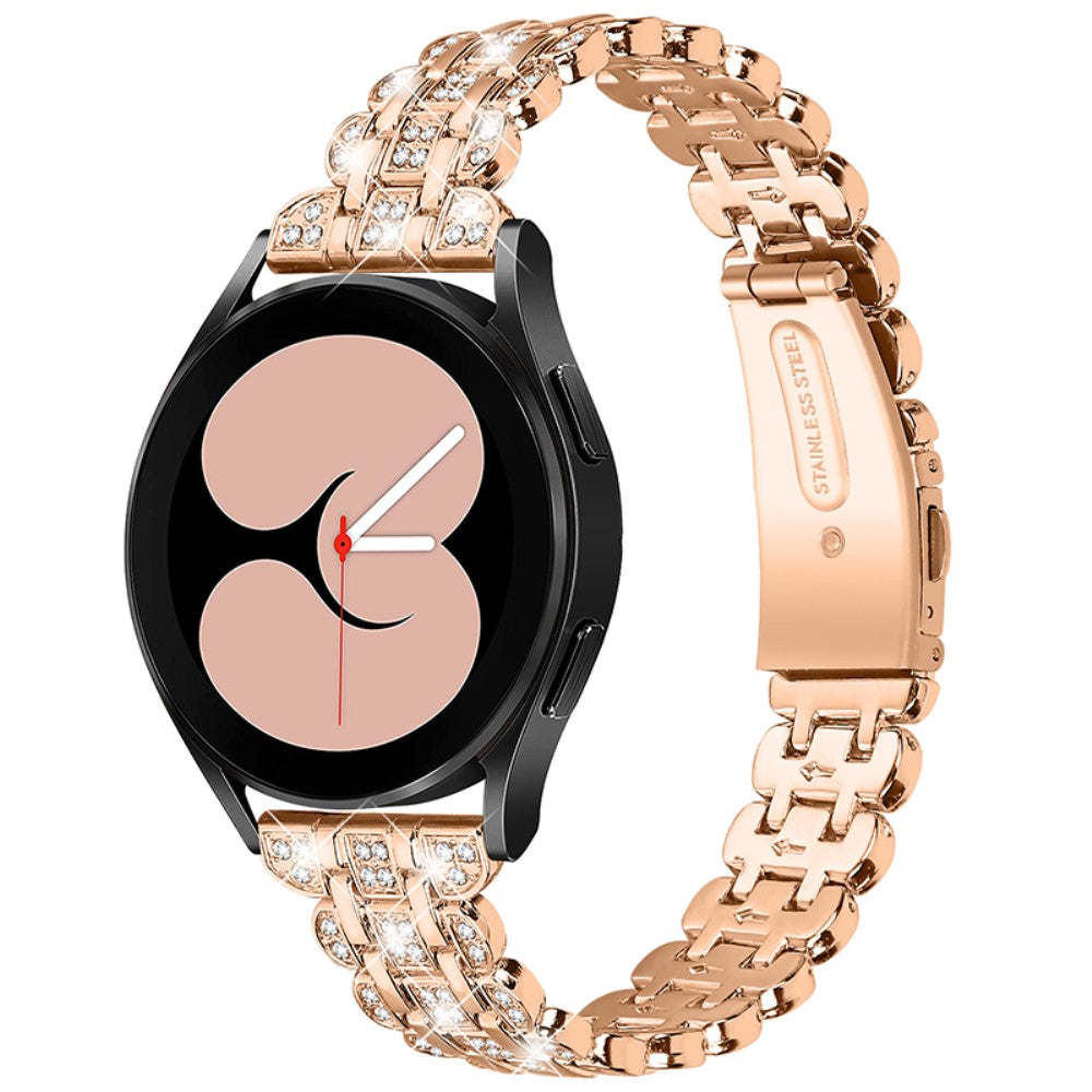 Samsung Galaxy Watch 3 (41mm) / Watch (42mm) rhinestone decor watch strap - Rose Gold