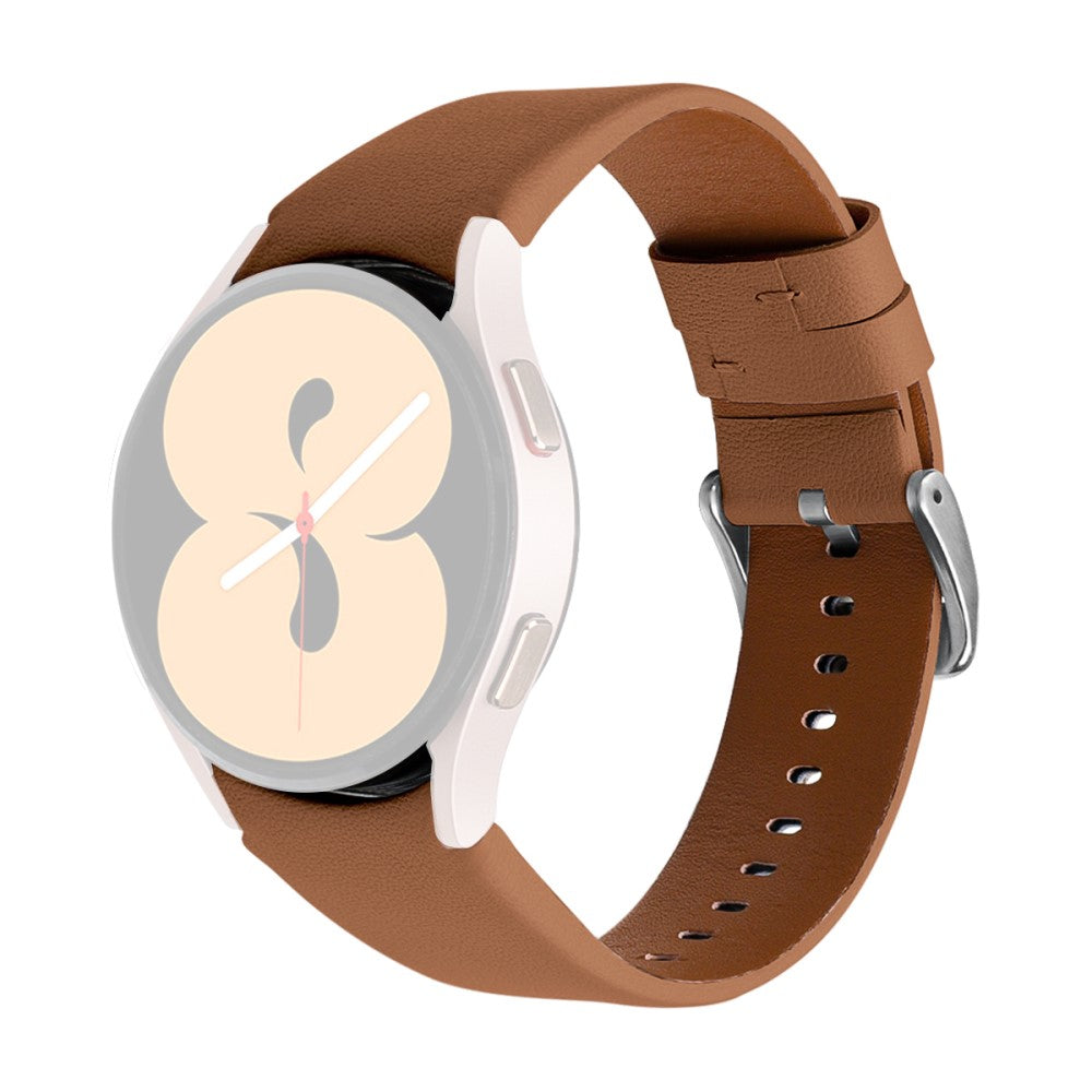 Genuine leather watch strap for Samsung Galaxy Watch 4 - Brown