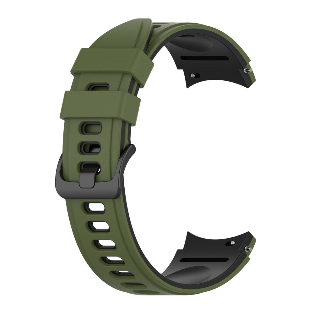 Dual color silicone watch strap for Samsung Galaxy Watch - Army Green / Black