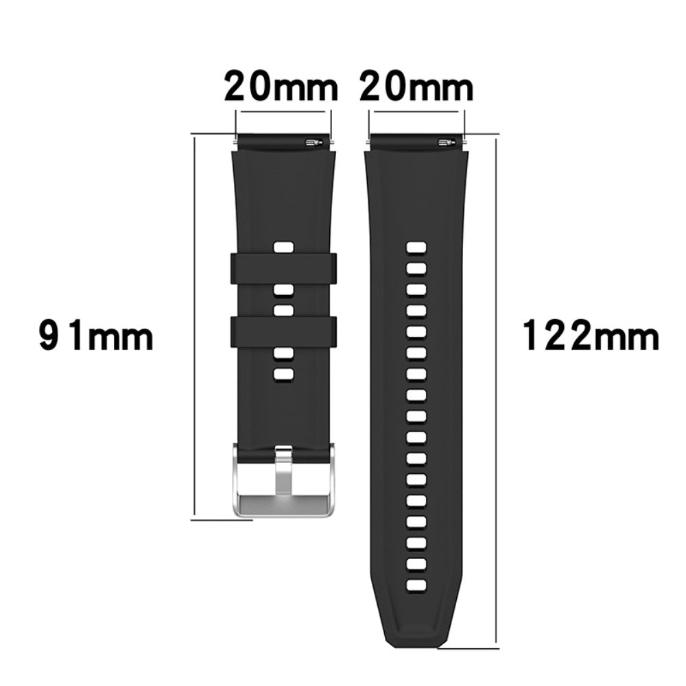 20mm simple silicone watch strap for Samsung watch silver buckle - Orange