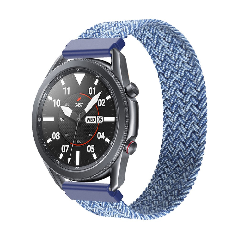 Elastic nylon watch strap for Samsung Galaxy Watch 4 - Metallic Blue Size: XL