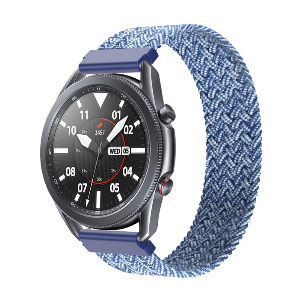 Elastic nylon watch strap for Samsung Galaxy Watch 4 - Metallic Blue Size: L