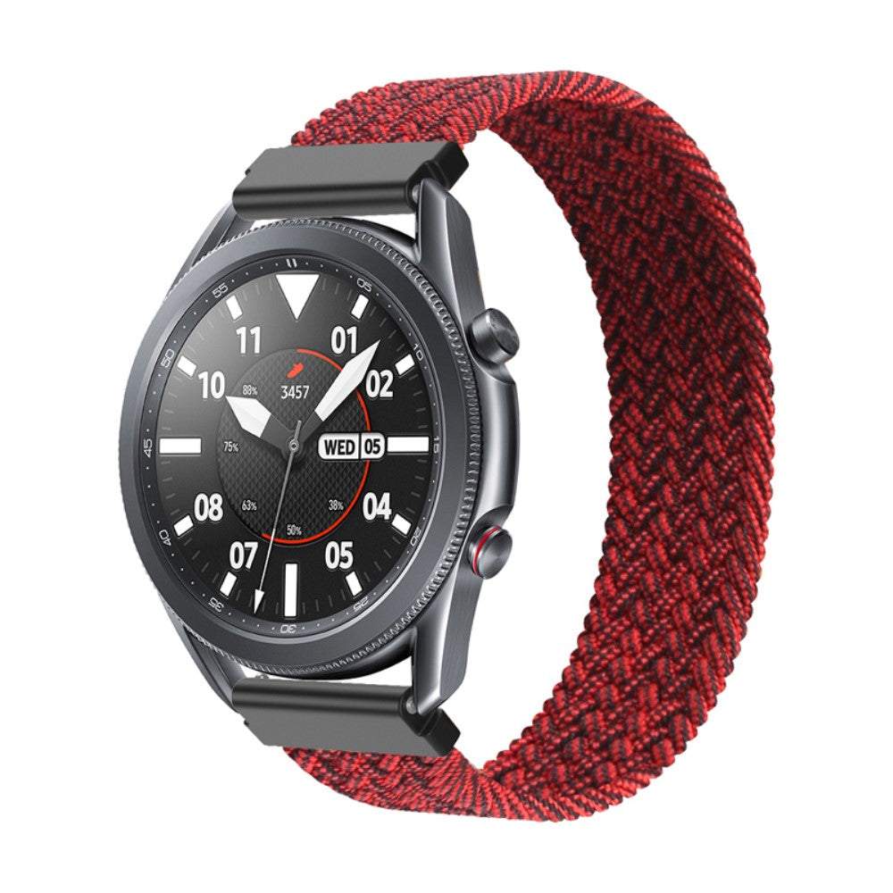 Elastic braid nylon watch strap for Samsung Galaxy Watch 4 - Metallic Red Size: XS