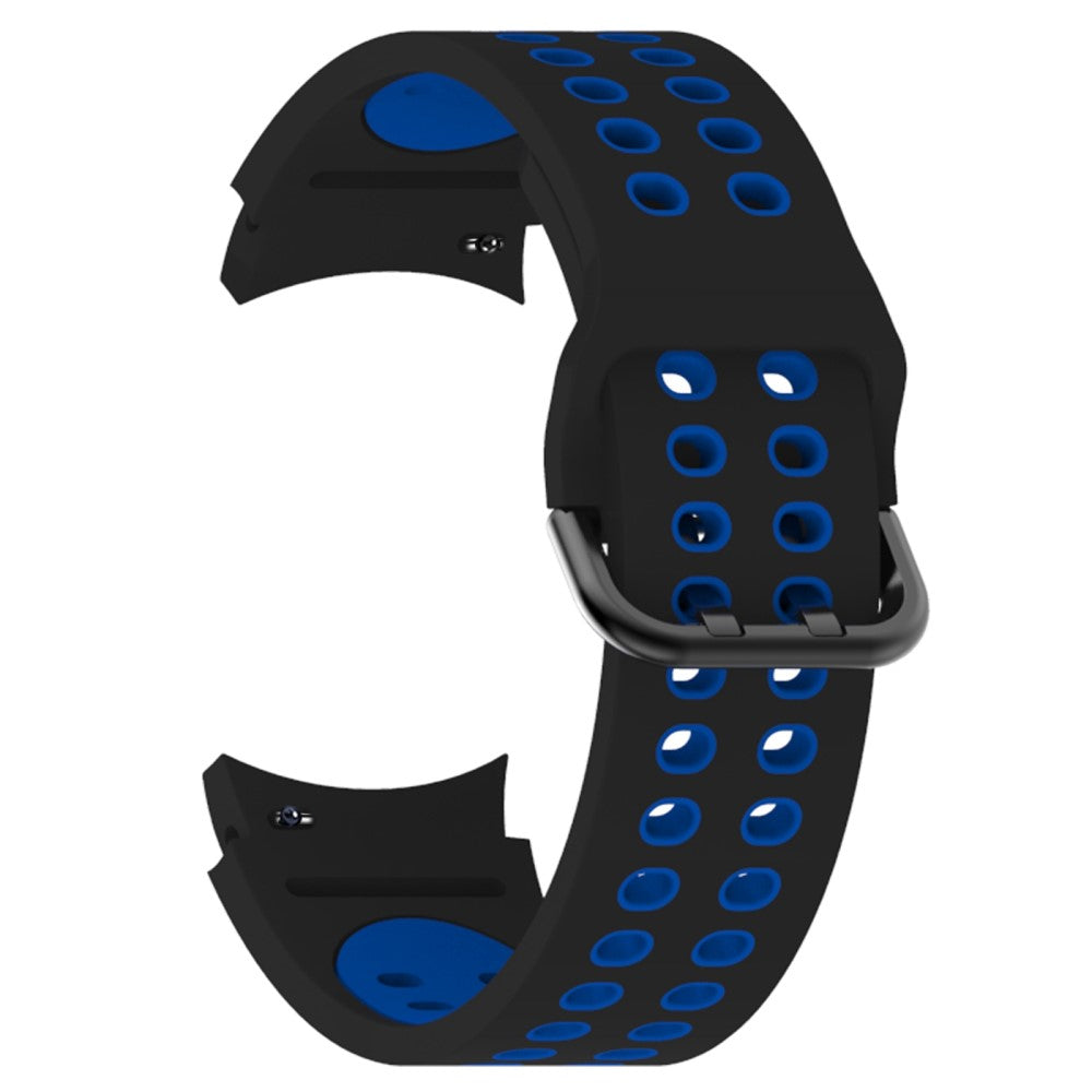 Dual-color silicone watch strap for Samsung Galaxy Watch 4 - Black / Blue