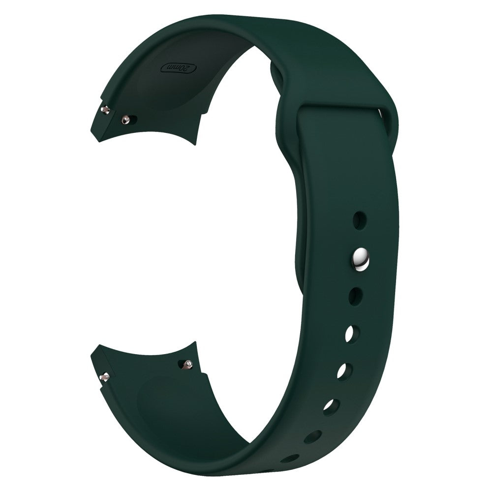 Simple Silicone watch strap with button lock for Samsung Galaxy Watch 4 - Green