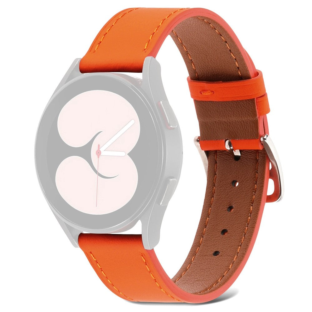 Samsung Galaxy Watch 5 (44mm) / (40mm) / Pro genuine leather watch strap - Orange