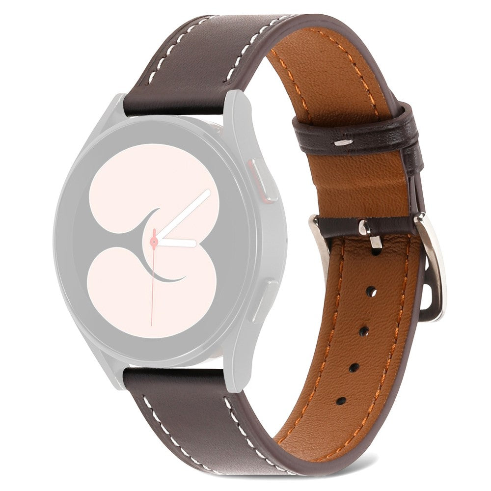 Samsung Galaxy Watch 5 (44mm) / (40mm) / Pro genuine leather watch strap - Coffee