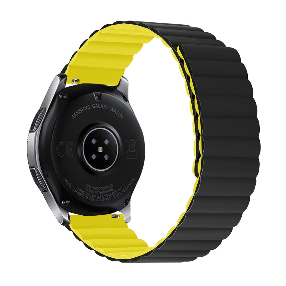 Silicone magnetic lock watch strap Samsung Galaxy Watch 5 (44mm) / (40mm) / Pro - Black / Yellow