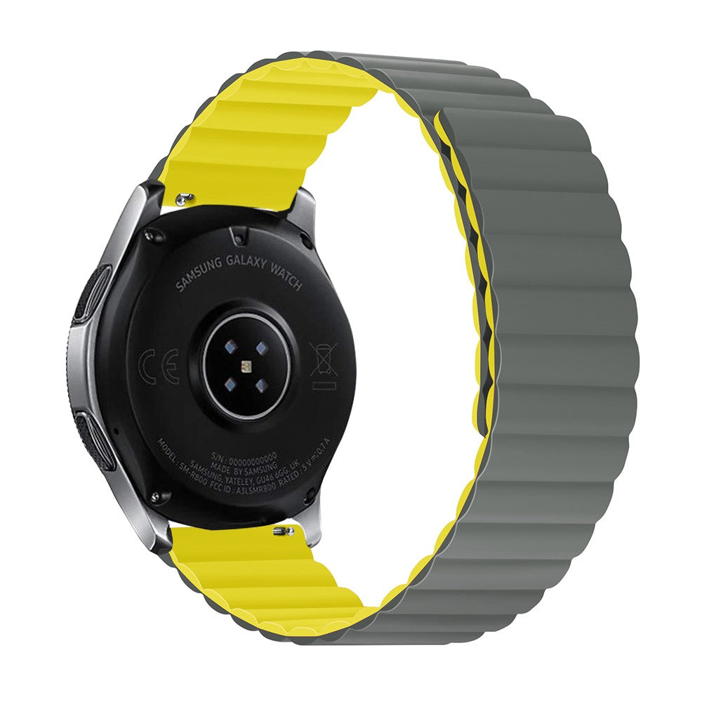 Silicone magnetic lock watch strap Samsung Galaxy Watch 5 (44mm) / (40mm) / Pro - Grey / Yellow