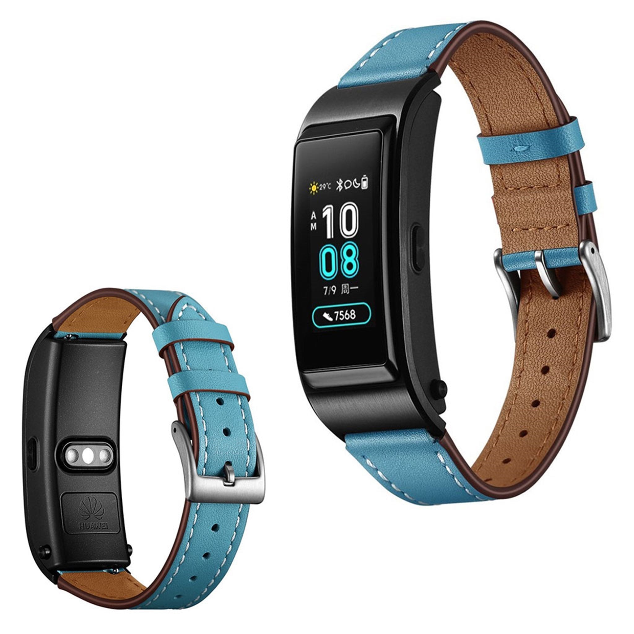 Huawei TalkBand B5 / B3 / B2 Active cool genuine leather watch band - Blue