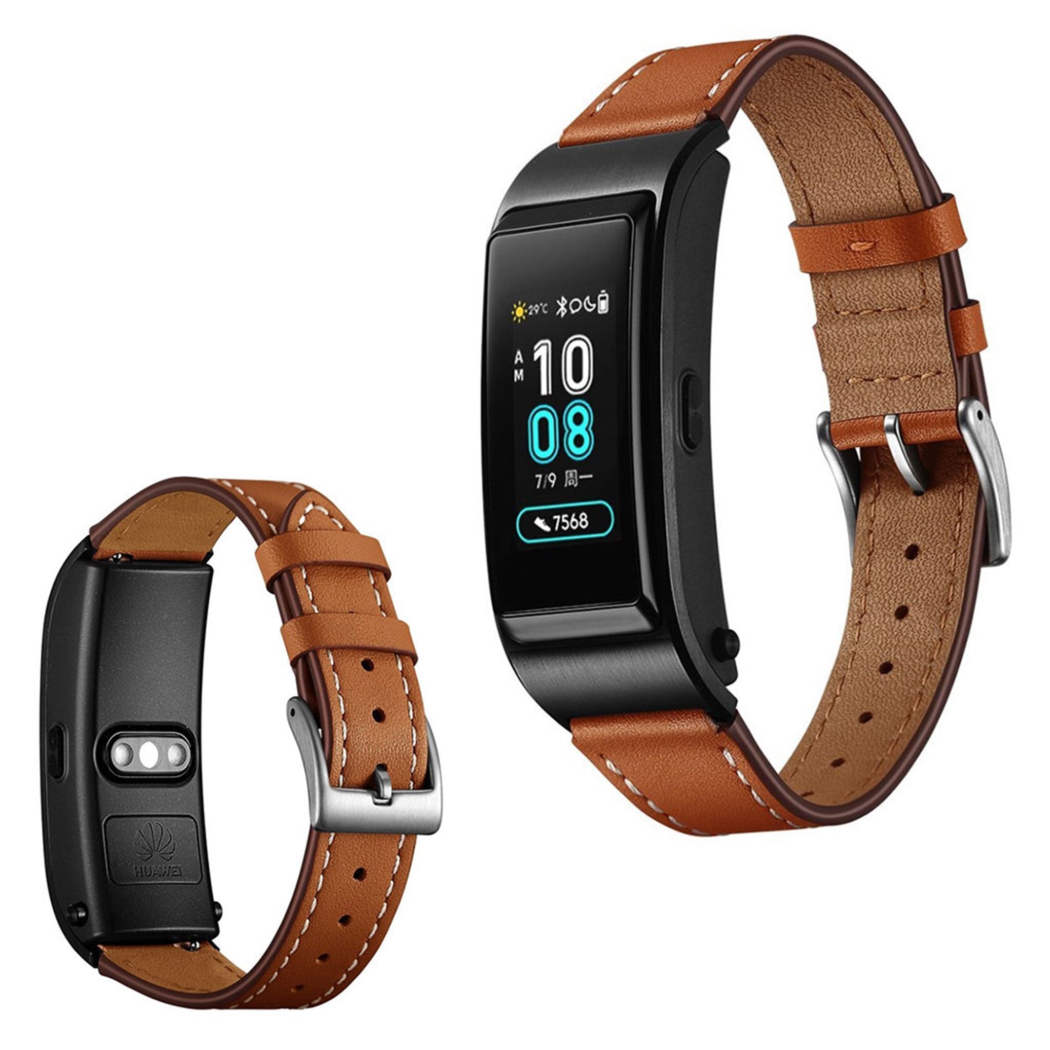 Huawei TalkBand B5 / B3 / B2 Active cool genuine leather watch band - Brown