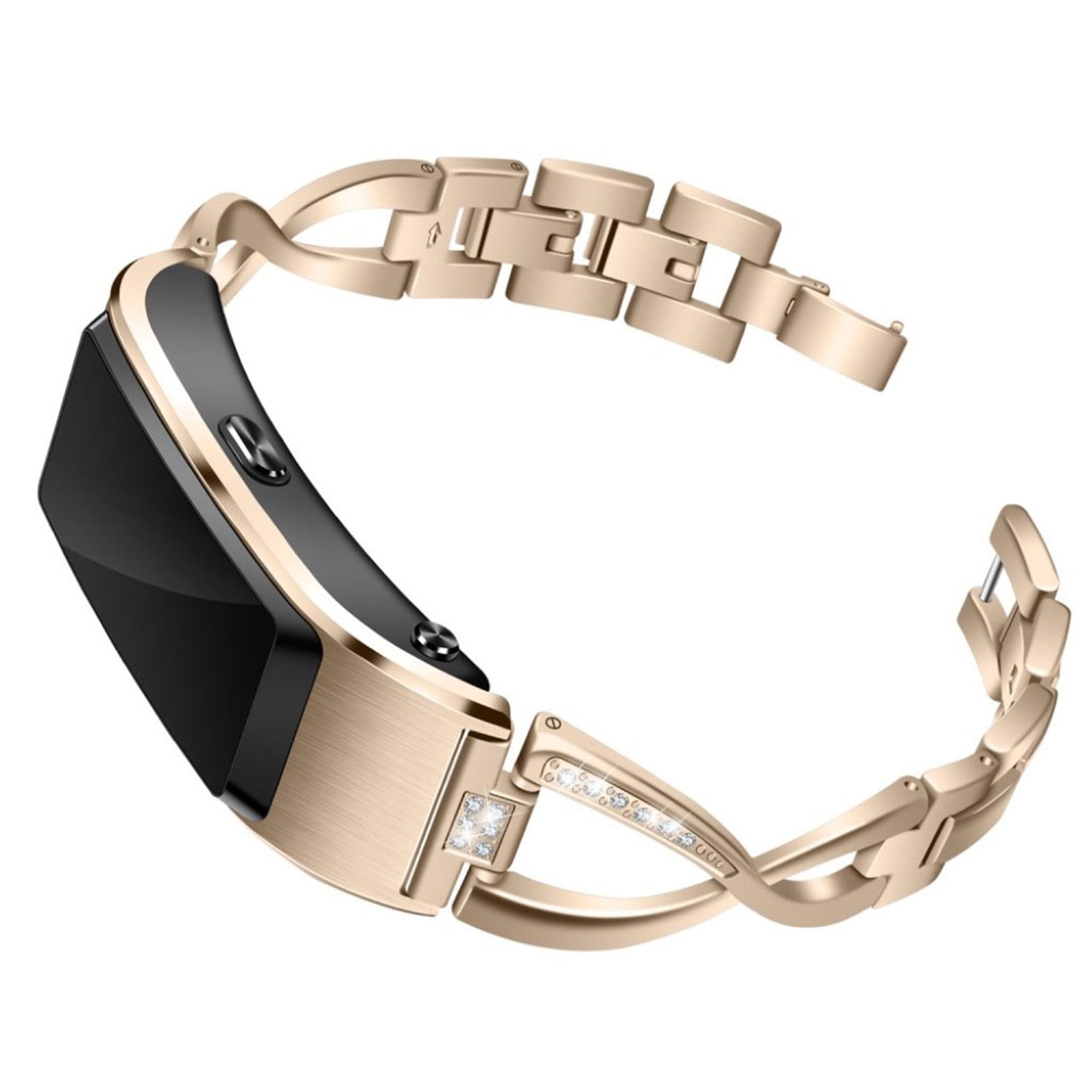 18mm Huawei TalkBand B5 D-Shape stainless steel watch band - Gold