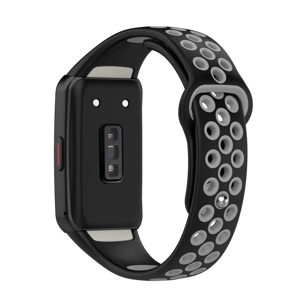 Huawei Band 6 / Honor Band 6 dual color silicone watch strap - Black / Grey