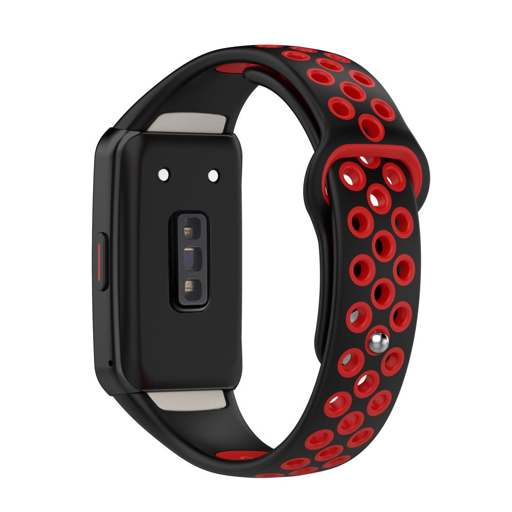 Huawei Band 6 / Honor Band 6 dual color silicone watch strap - Black / Red