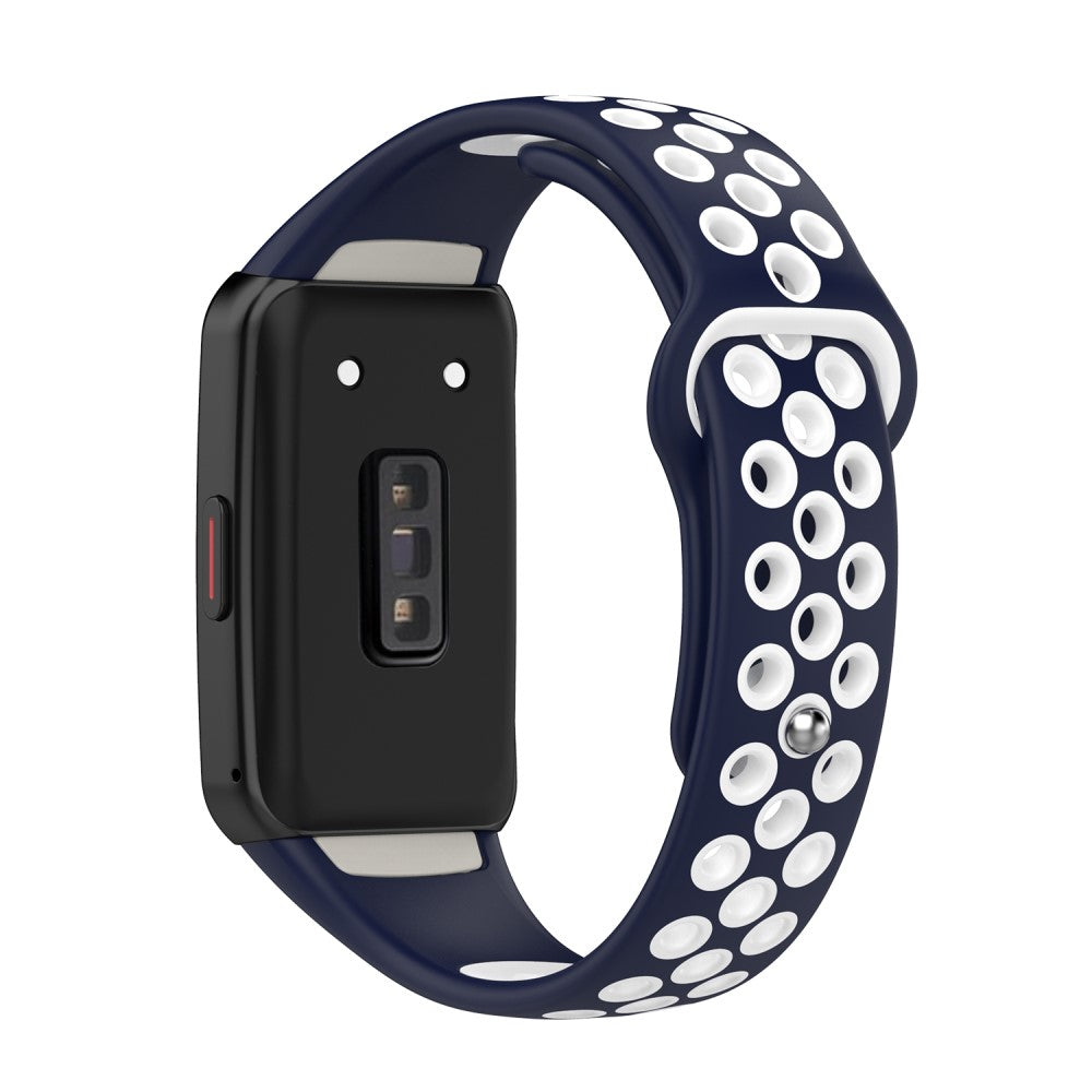 Huawei Band 6 / Honor Band 6 dual color silicone watch strap - Midnight Blue / White