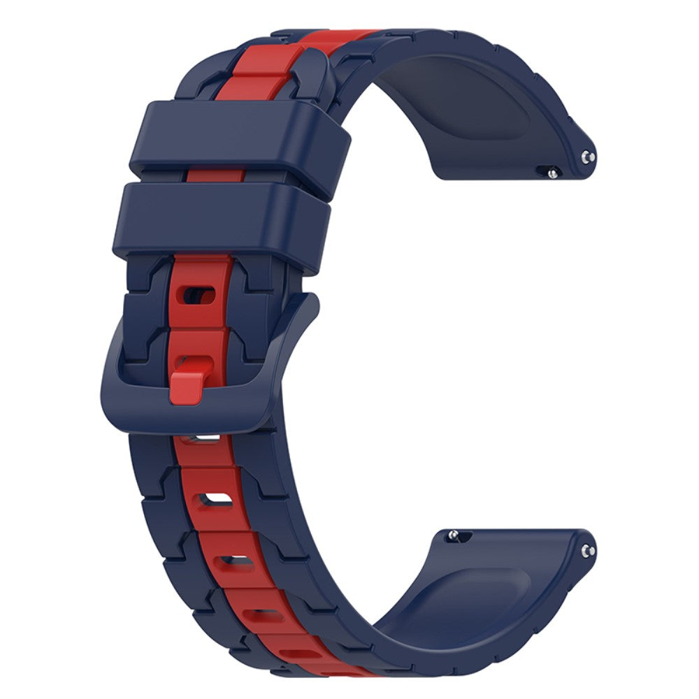 22mm dual color silicone watch strap for Huawei watch - Navy Blue / Red