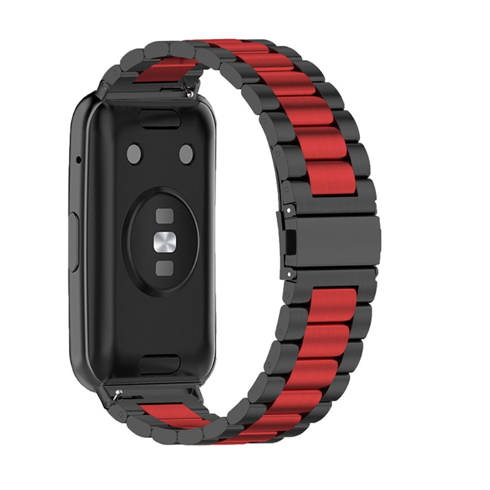 Huawei Watch Fit 2 stainless steel watch strap - Black / Red / Black