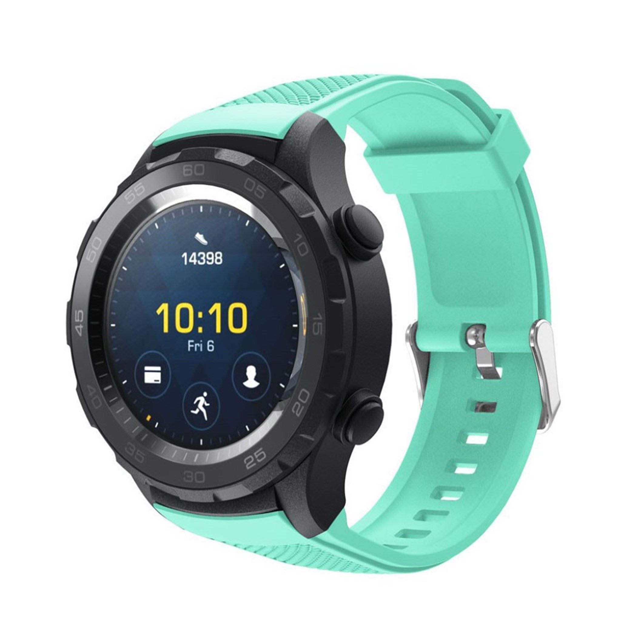 Huawei Watch 2 textured sports silicone watchband - Cyan