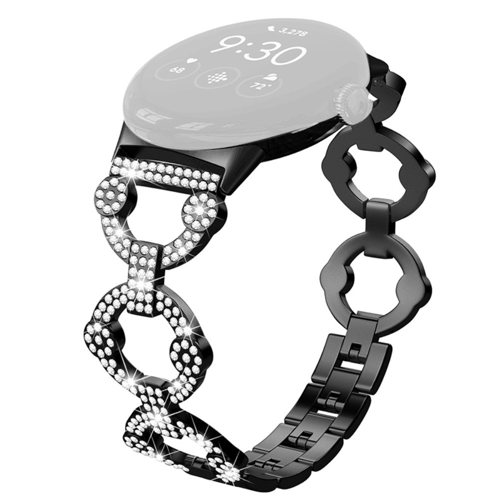 Google Pixel Watch rhinestone décor watch strap - Black