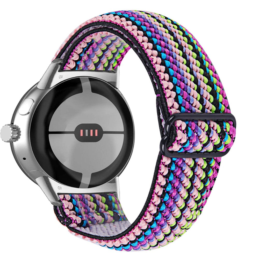 Google Pixel Watch braided style watch strap - Multi-colored weave pattern
