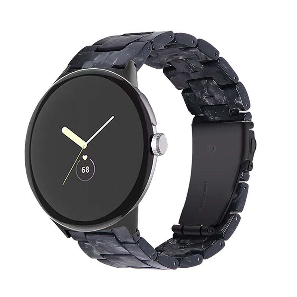 Google Pixel Watch light resin style watch strap - Black Mix