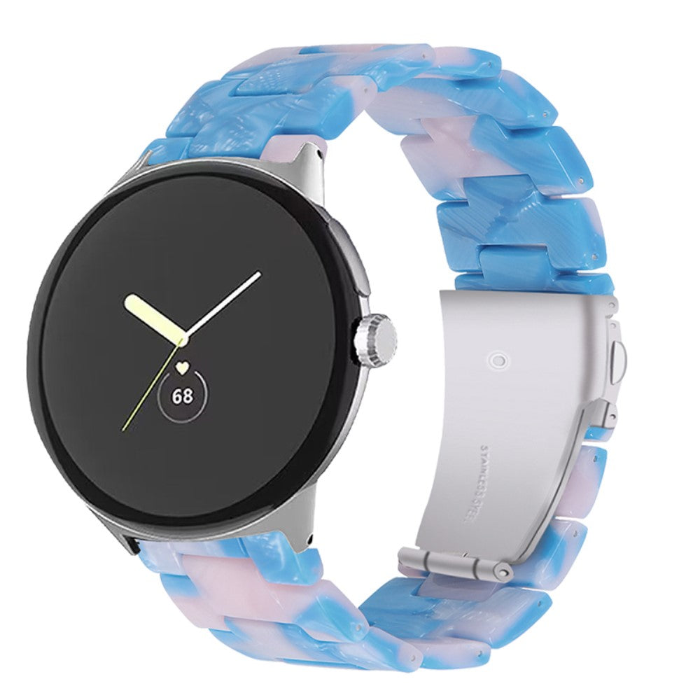Google Pixel Watch light resin style watch strap - Blue Pink Mix