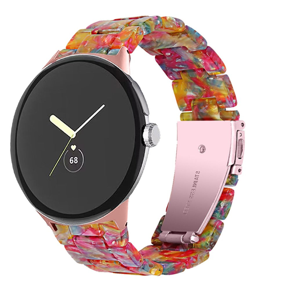 Google Pixel Watch light resin style watch strap - Rainbow Mix