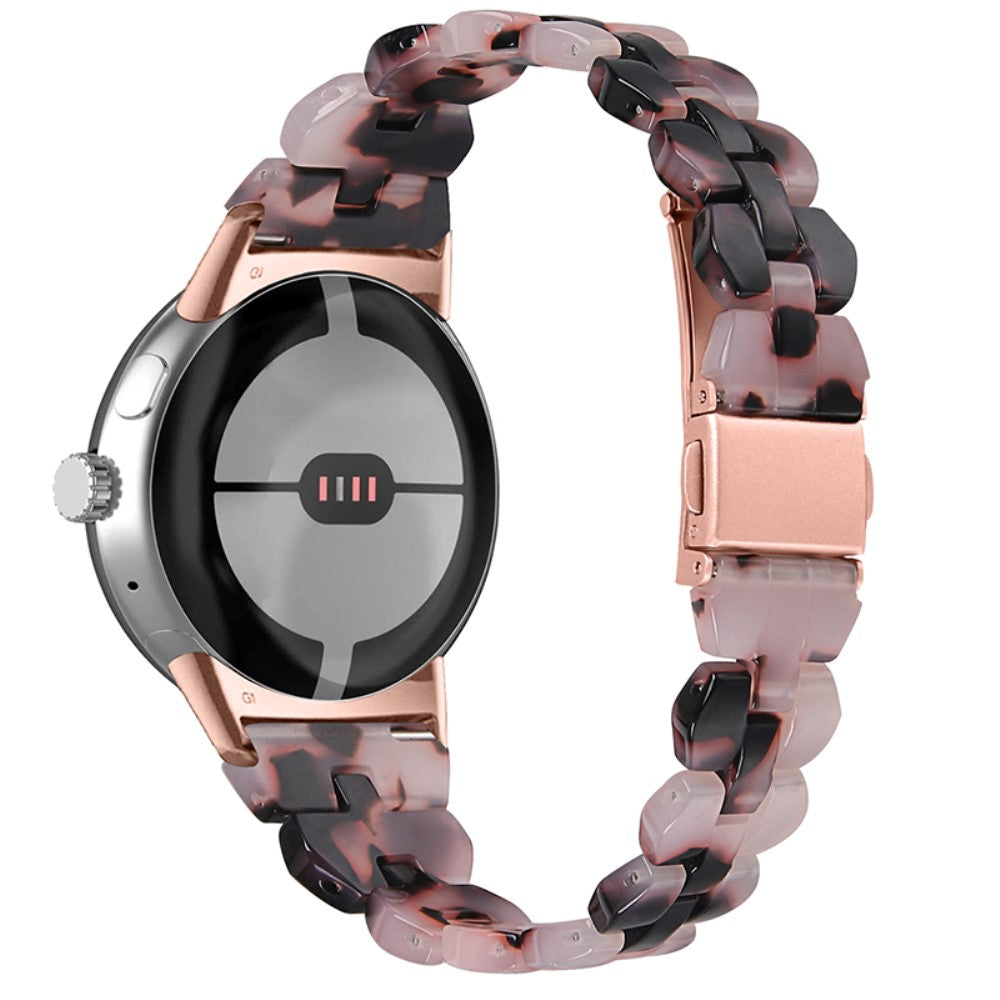 Google Pixel Watch rhombus resin style watch strap - Pink / Black