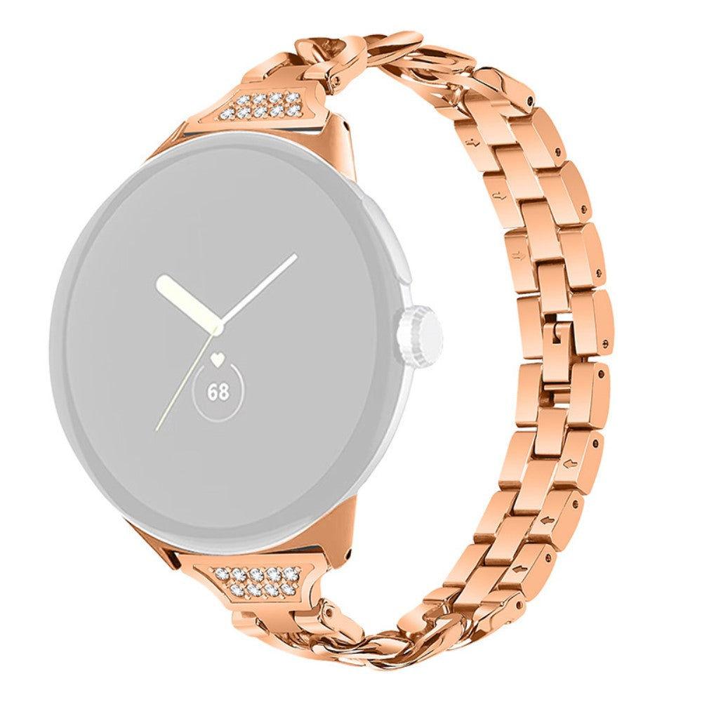 Google Pixel Watch rhinestone décor watch strap - Rose Gold