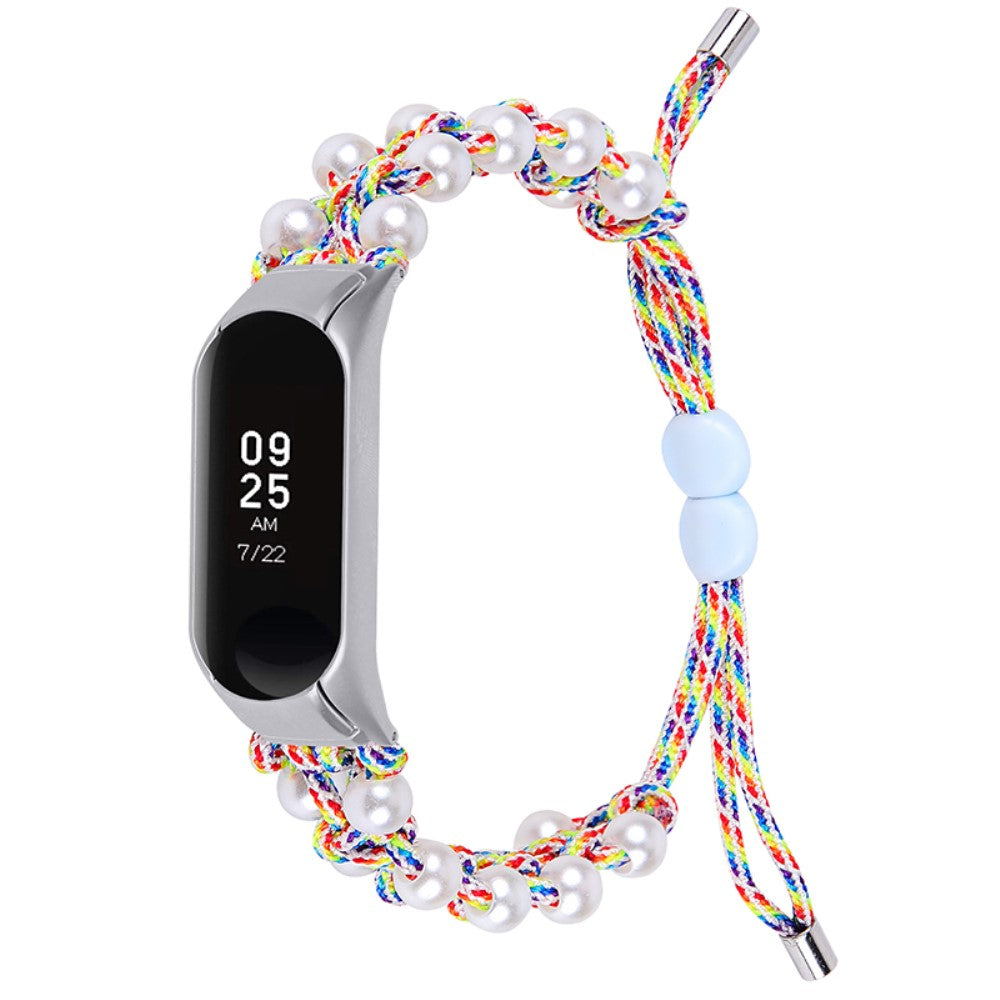 Xiaomi Mi Smart Band 6 / 5 pearl décor braided watch strap - Colorful