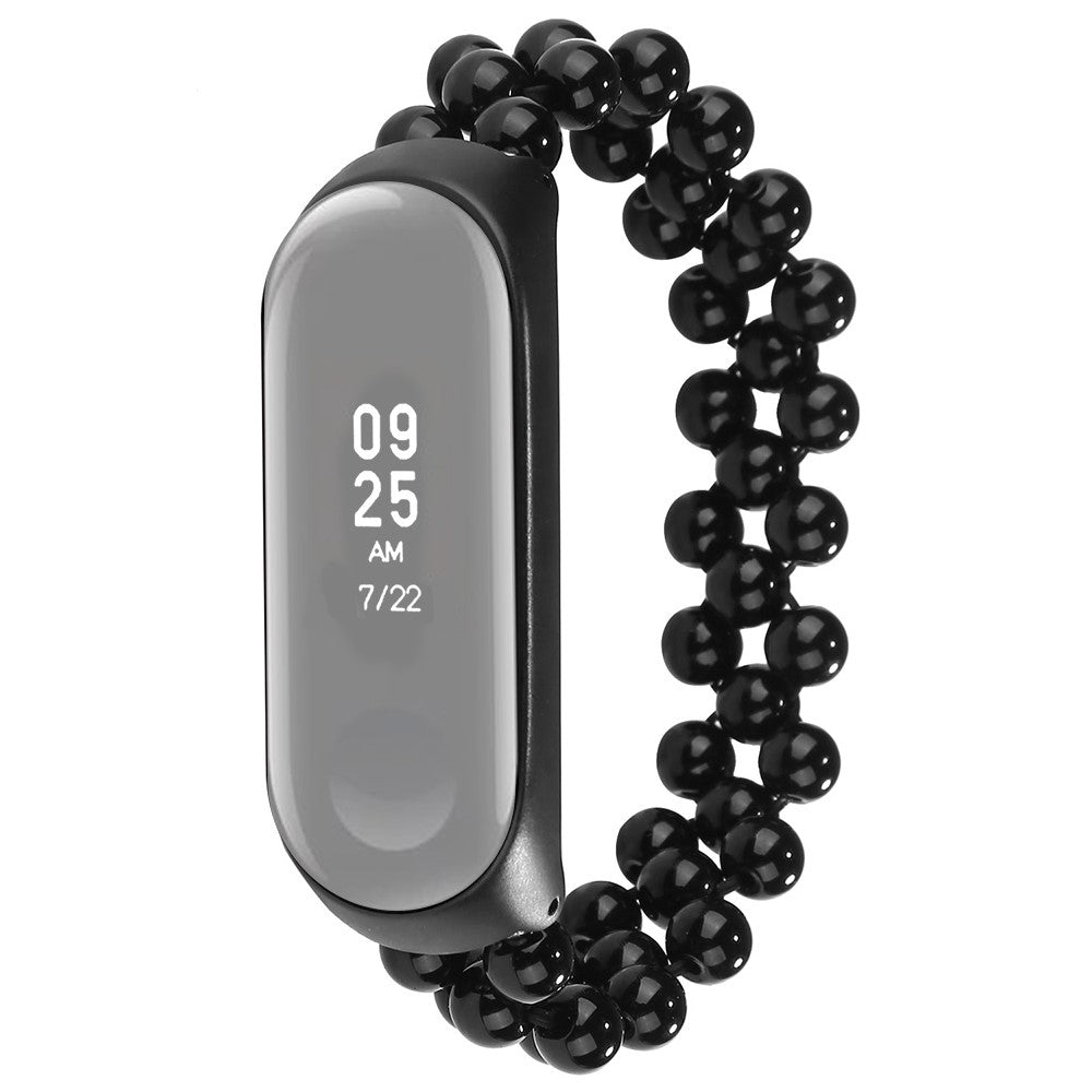Xiaomi Mi Smart Band 6 / 5 fashionable beaded watch strap - Black