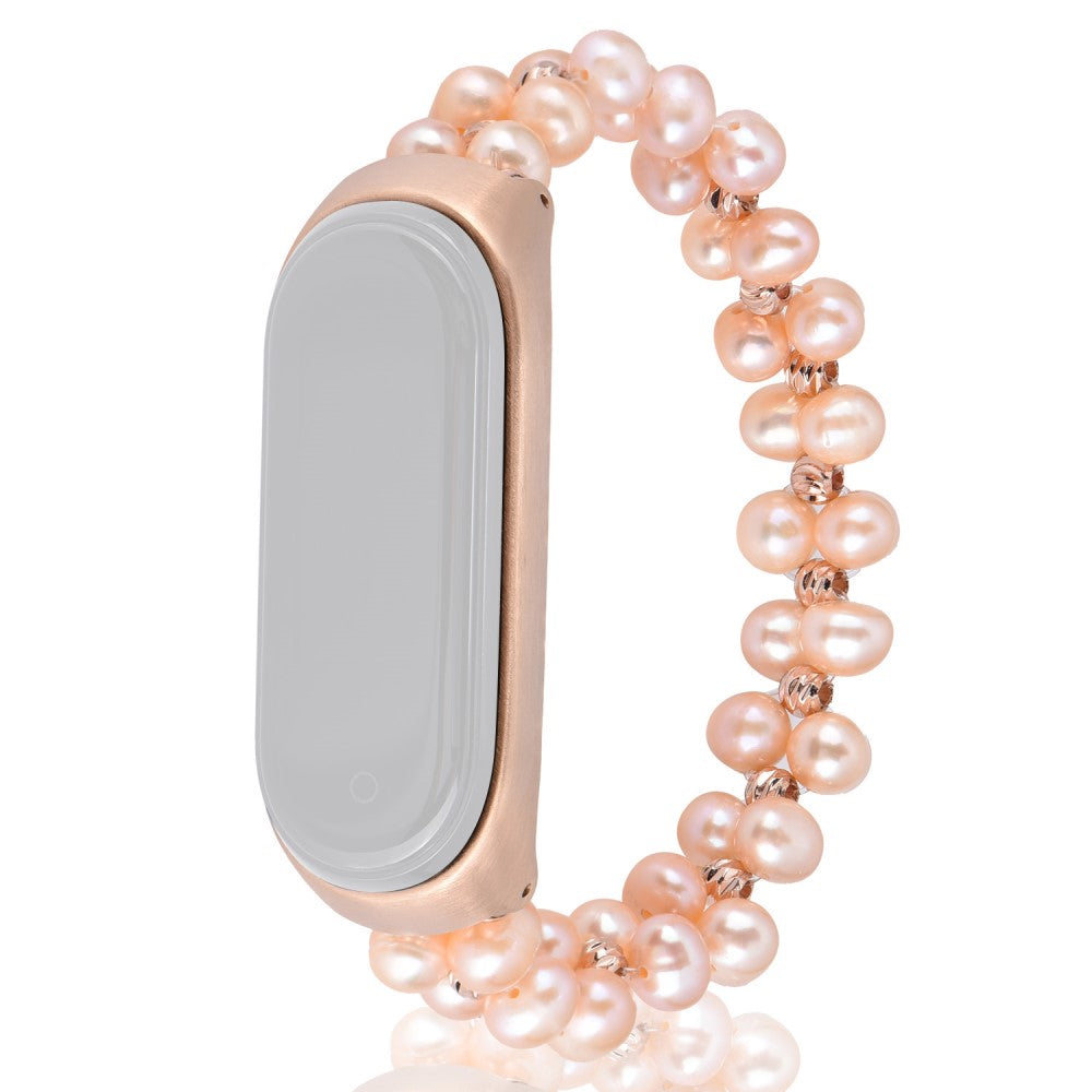 Xiaomi Mi Smart Band 6 / 5 elegant faux pearl watch strap - Pink