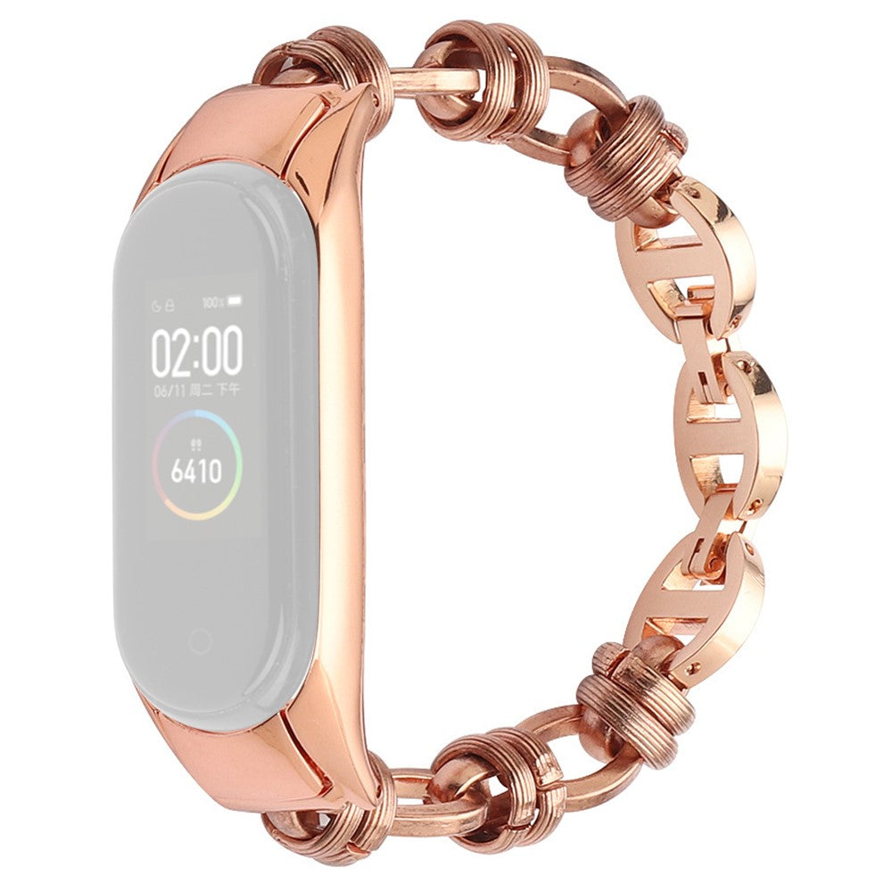 Xiaomi Mi Smart Band 6 / 5 thread design watch strap - Rose Gold