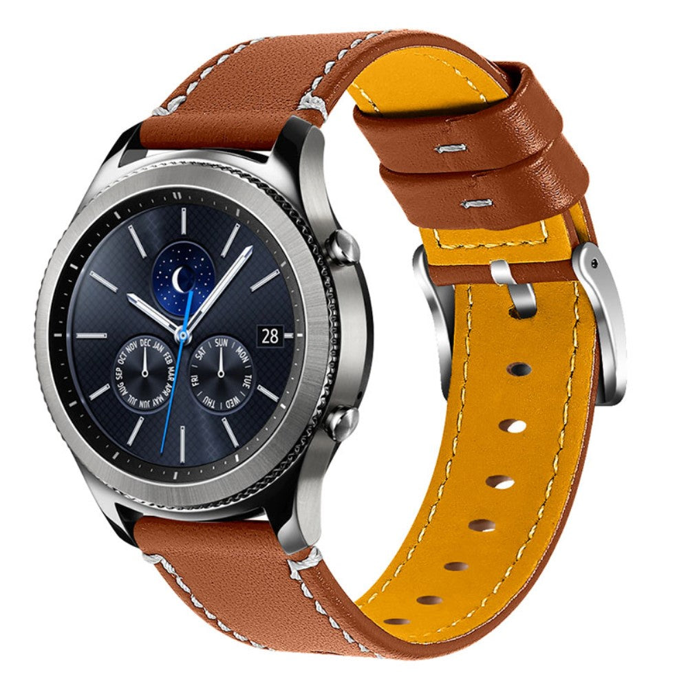 22mm Xiaomi Mi Watch Color cowhide leather watch strap - Brown