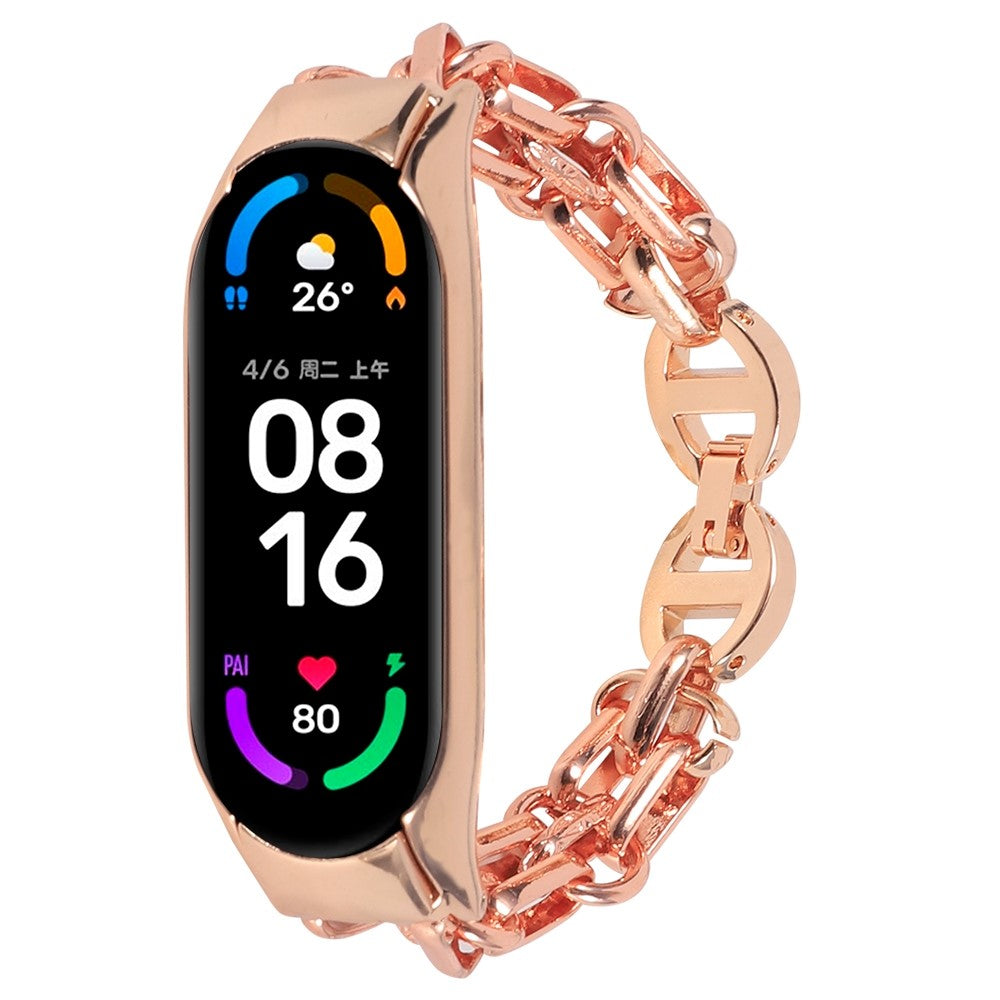 Xiaomi Mi Band 7 cool stainless steel watch strap - Rose Gold