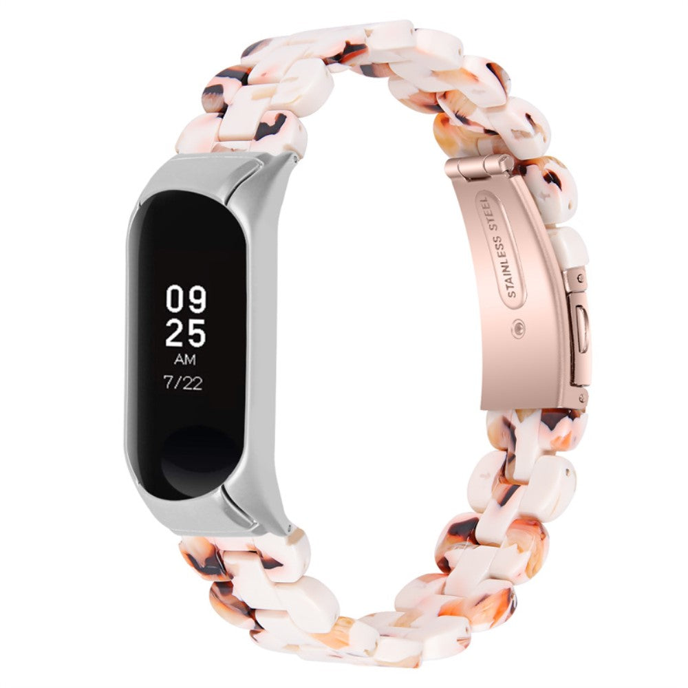 Xiaomi Mi Band 7 resin style stainless steel watch strap - Nougat Pattern