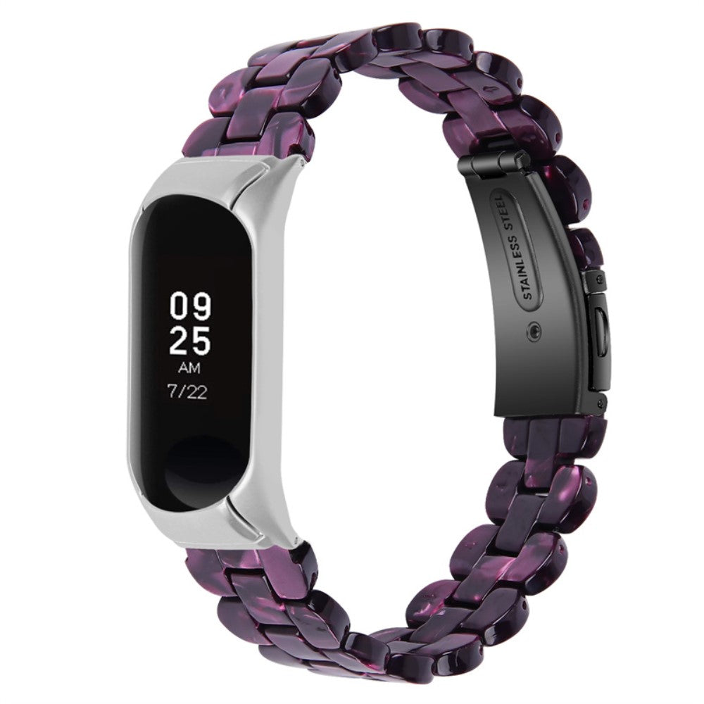 Xiaomi Mi Band 7 resin style stainless steel watch strap - Purple