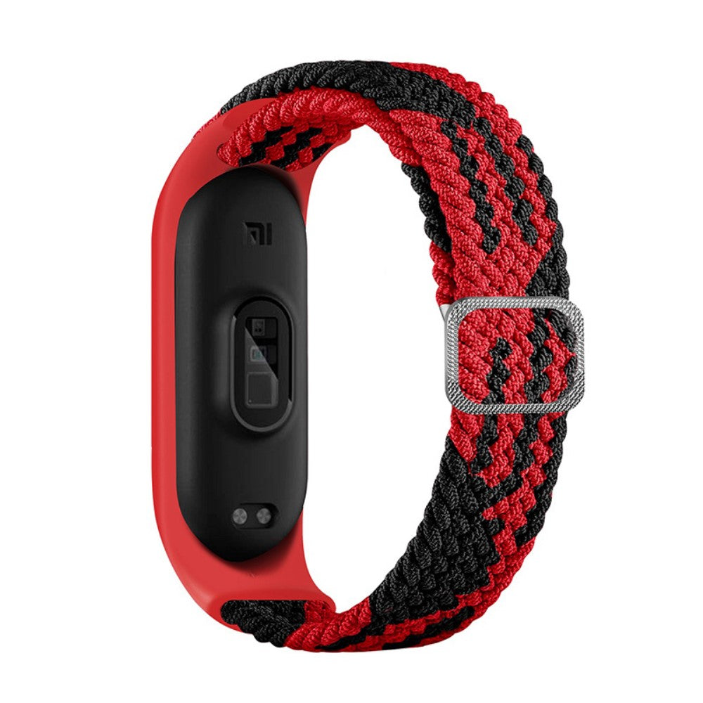 Xiaomi Mi Band 7 / 6 / 5 elastic nylon watch strap - Red / Black