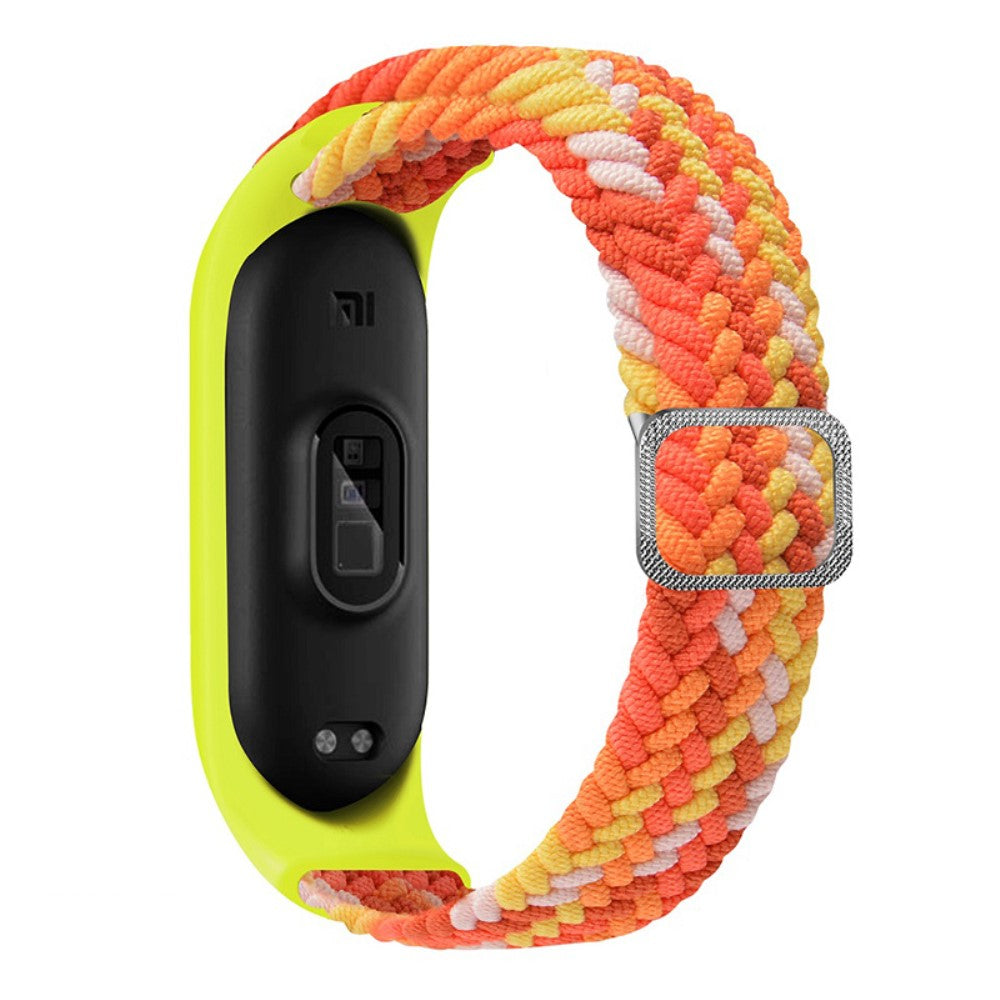 Xiaomi Mi Band 7 / 6 / 5 elastic nylon watch strap - Colorful Orange