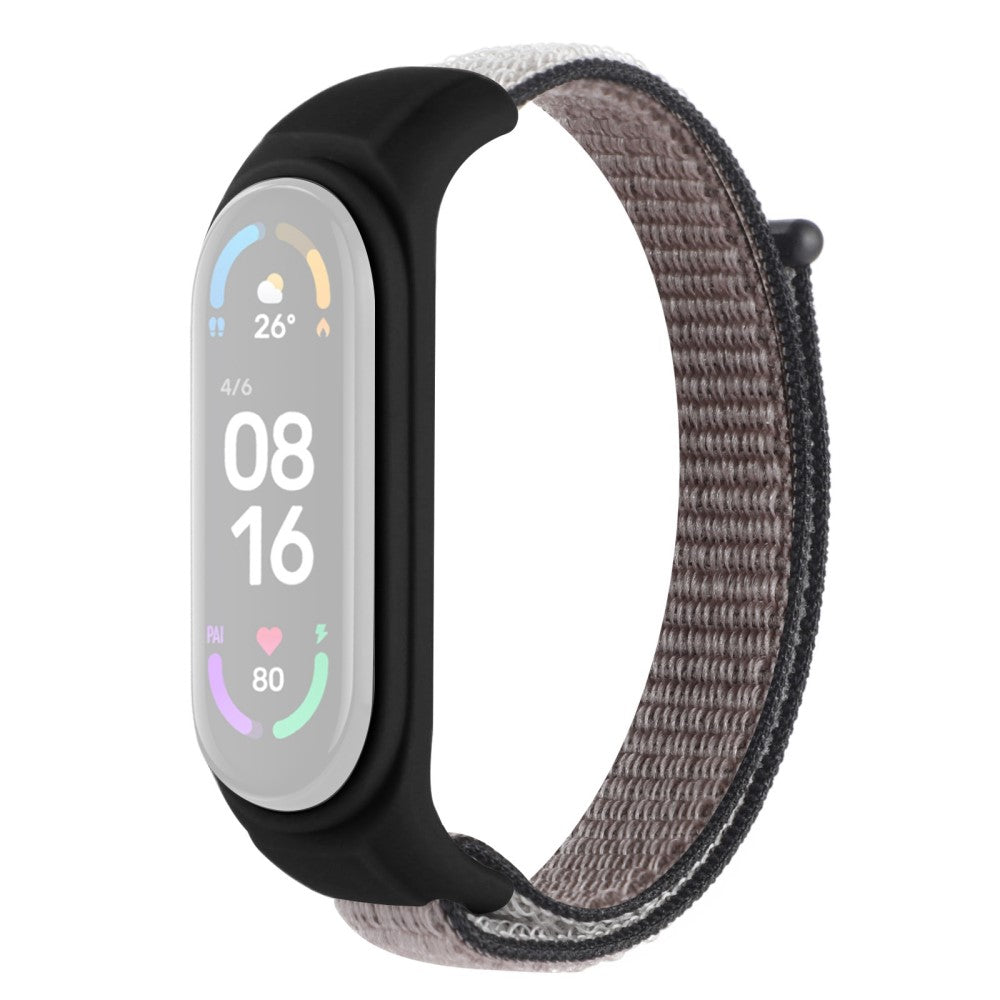 Xiaomi Mi Band 7 / 6 / 5 nylon watch strap with silicone cover - Iron Gray